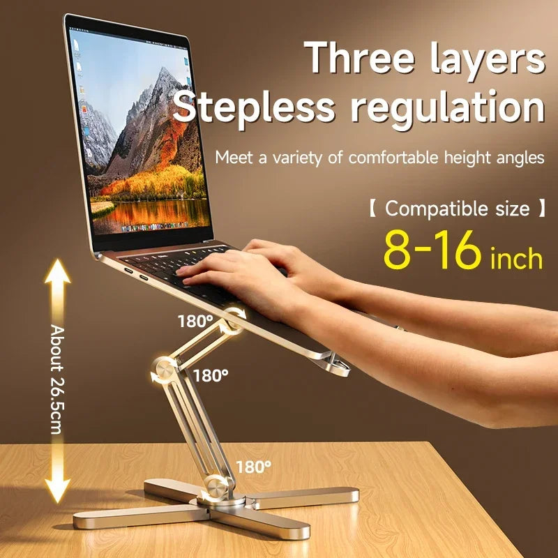 benefits of ElevateEase™ 360° rotating laptop stand riser