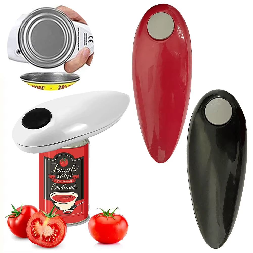 Electric Can Opener Automatic Bottle Opener Battery Operated Tin Opener One Touch for Weak Hands for All Kinds of Jars.