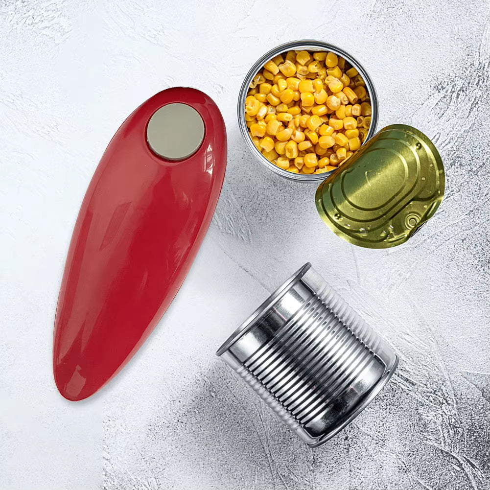 SnapOpener™ hands-free electric jar opener in red color.
