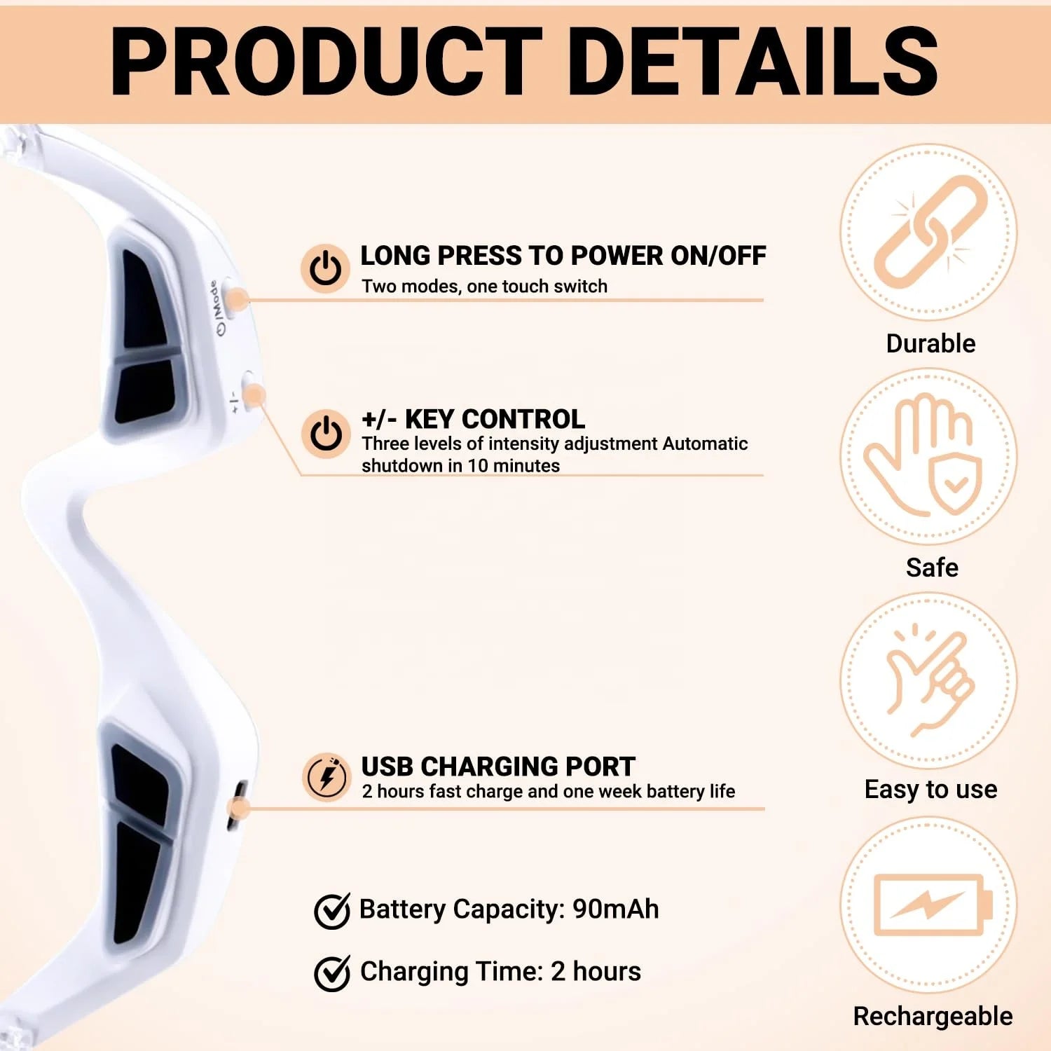 how to use EyeLume™ Red Light Eye Massager glasses
