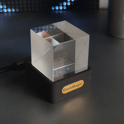 GIFTV™ Cube showing weather and time display