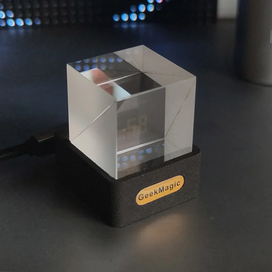 GIFTV™ Cube showing weather and time display