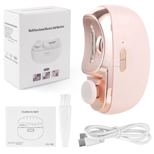 2In1 Wireless Nail Clipper Grinding for Adult Child Nail Grinder Polish Trimmer Machine Portable Finger Toe Nails Cutter Tool