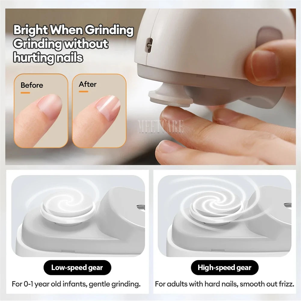 2In1 Wireless Nail Clipper Grinding for Adult Child Nail Grinder Polish Trimmer Machine Portable Finger Toe Nails Cutter Tool.