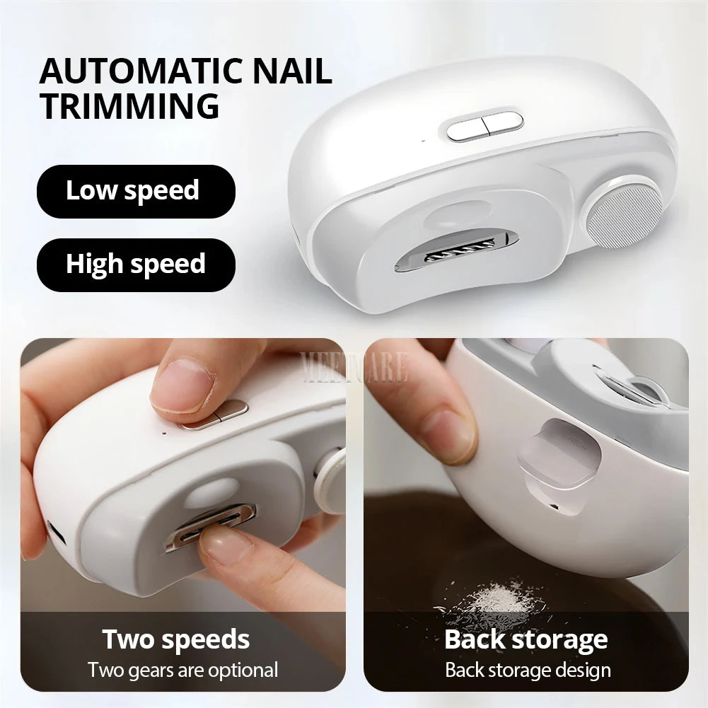 NailWhiz™ 2-in-1 electric nail clipper and grinder with accessories 