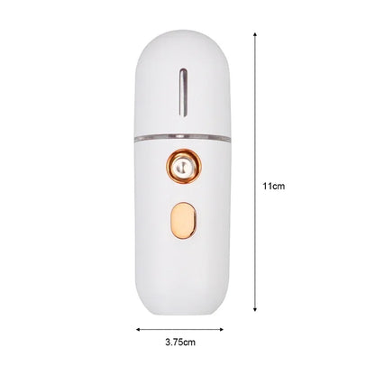 size of NanoMistify™ portable nano facial mister spraying.