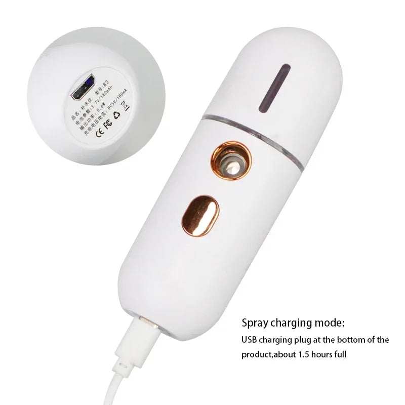 Charging mode of NanoMistify™ portable nano facial mister spraying