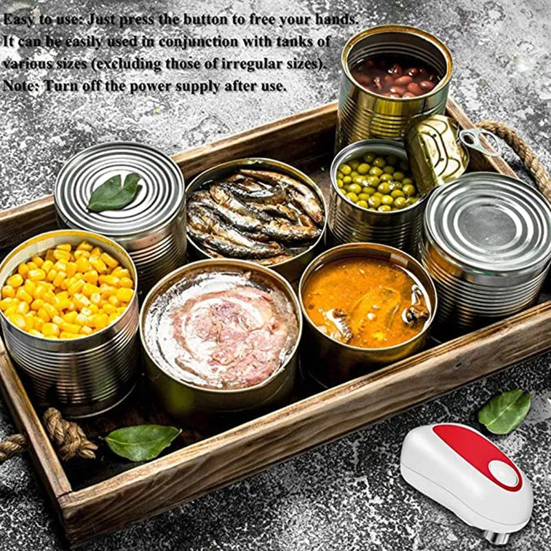 Electric Can Opener Electric Jar Opener Useful Gadgets Easy to Open Automatic Safety High Power Opener Can Kitchen Gadgets Tools.