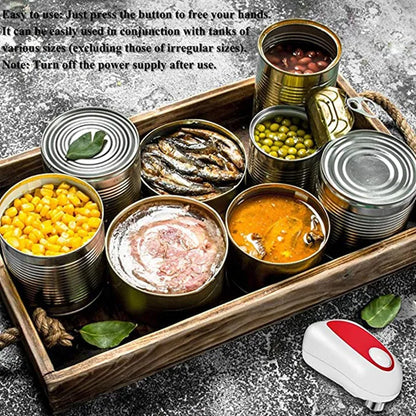 Electric Can Opener Electric Jar Opener Useful Gadgets Easy to Open Automatic Safety High Power Opener Can Kitchen Gadgets Tools.